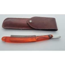 Vintage Butler Shakespeare 11/16 Straight Razor with Red Scales